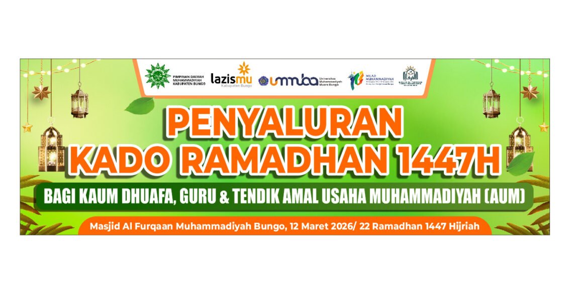 LAZISMU PDM Bungo dan Masjid Al-Furqaan Muhammadiyah Bungo Kembali Salurkan Paket Ramadhan untuk Kaum Dhuafa.
